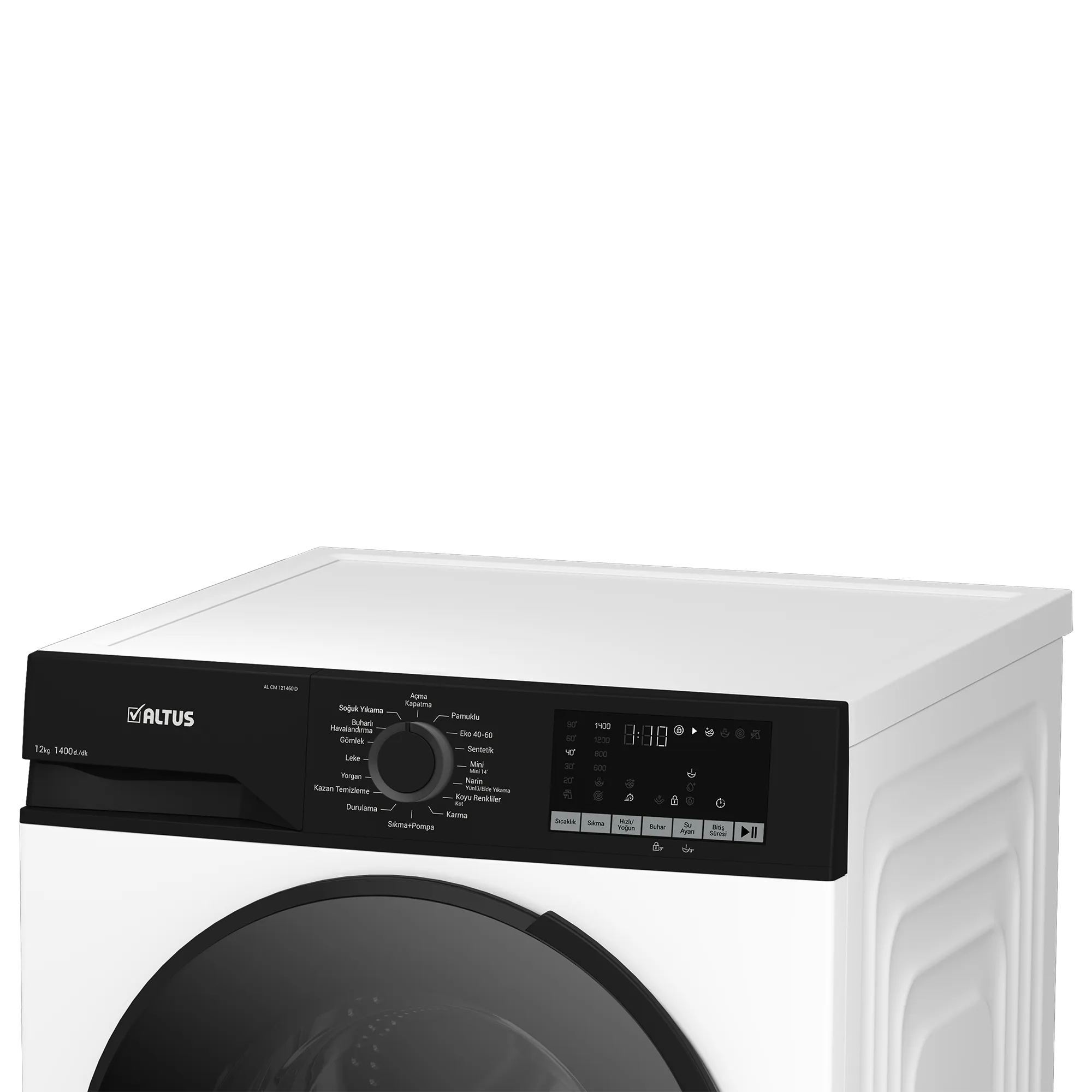 Altus AL CM 121460 12 kg 1400 Devir Çamaşır Makinesi A Enerji Sınıfı 15 Program Beyaz