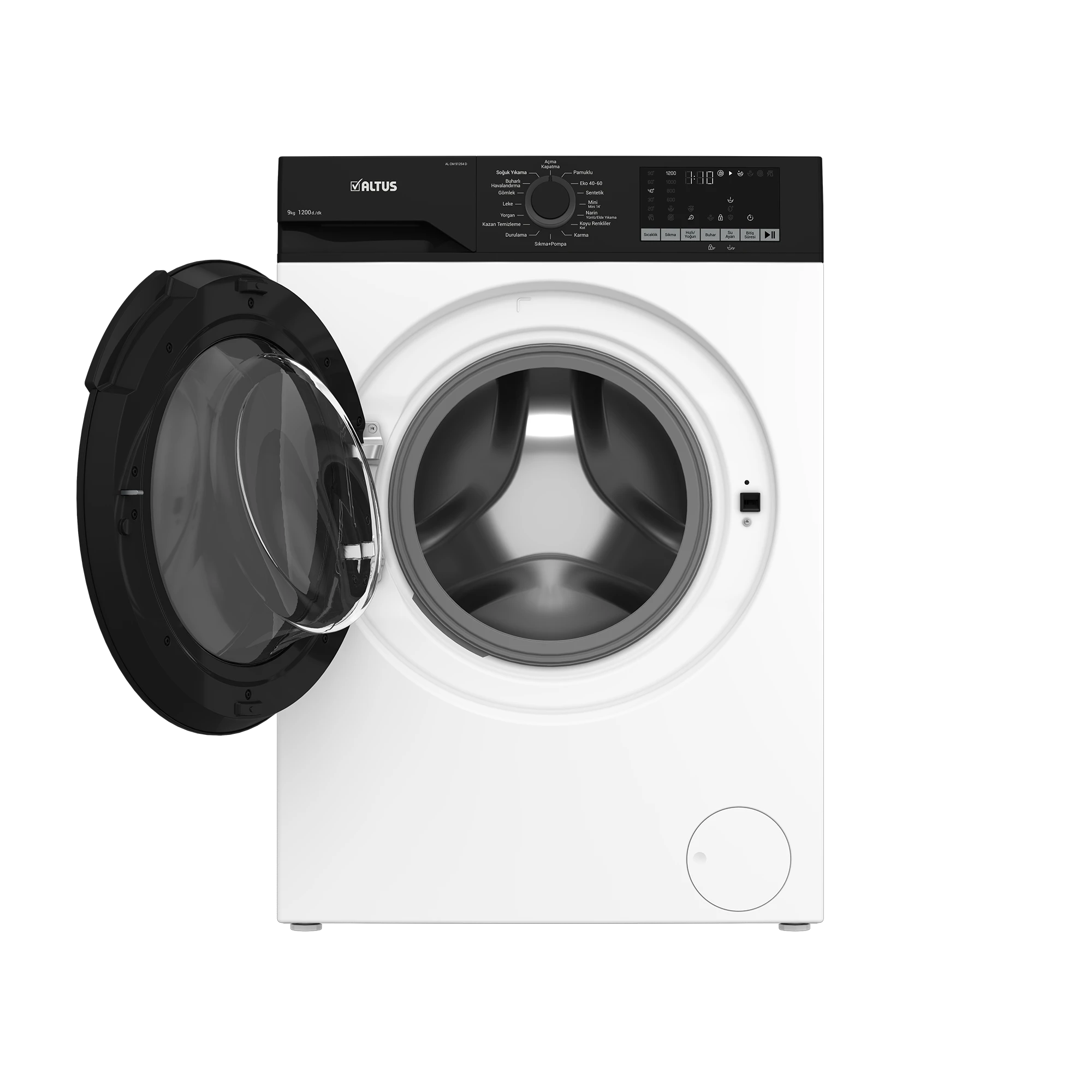 Altus AL CM 91254 9 kg 1200 Devir Çamaşır Makinesi A Enerji Sınıfı 15 Program Beyaz