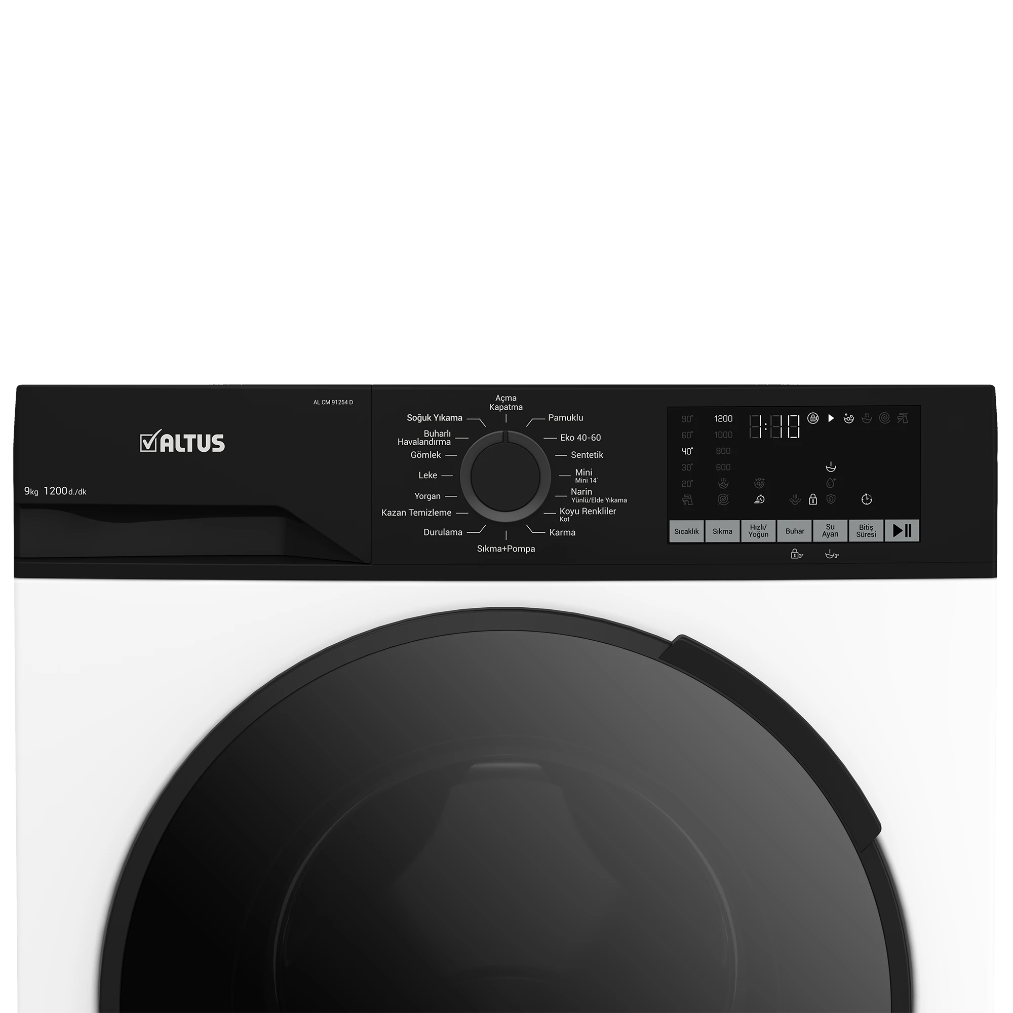 Altus AL CM 91254 9 kg 1200 Devir Çamaşır Makinesi A Enerji Sınıfı 15 Program Beyaz