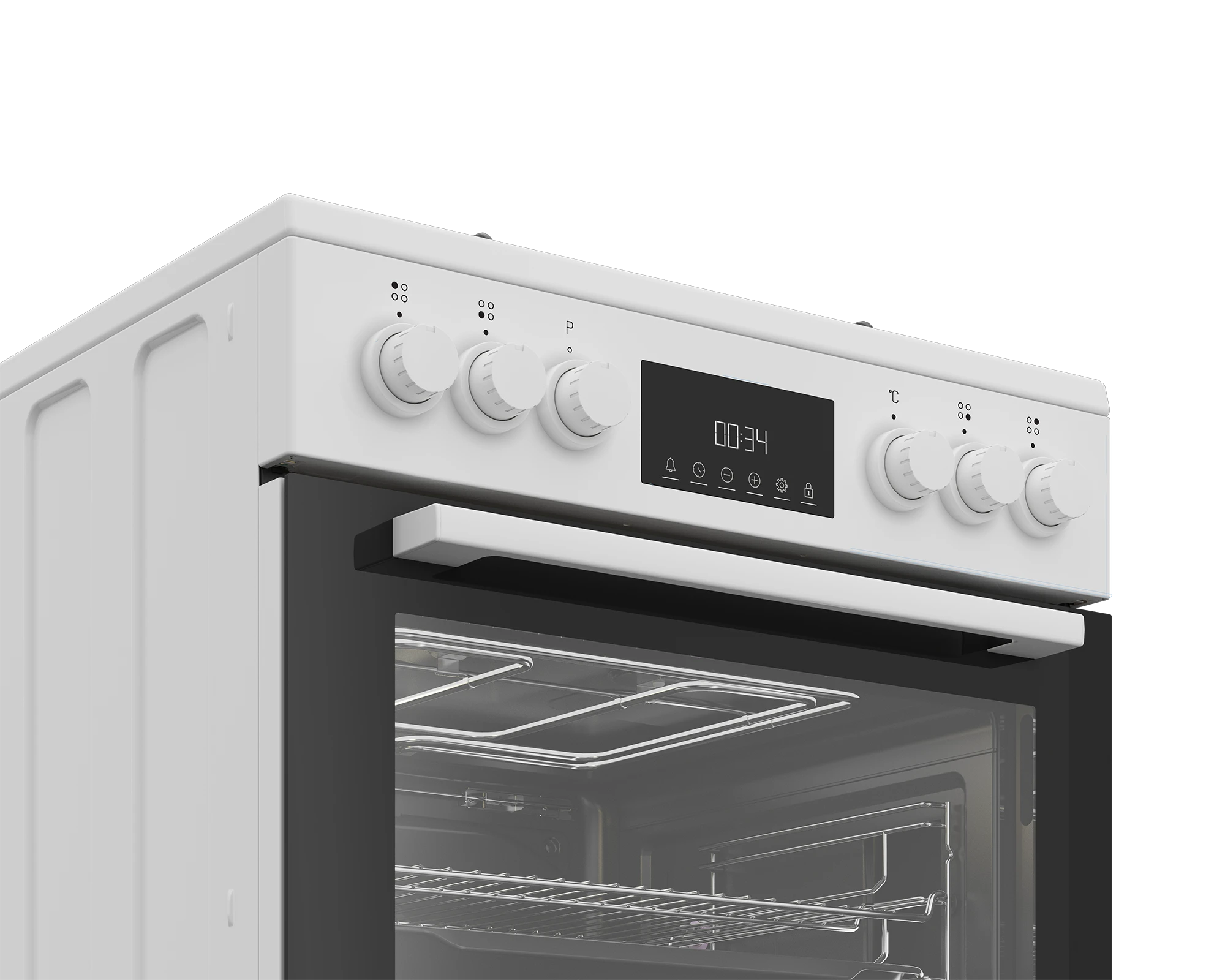 Altus AL 5756 GTD 72 L Tam Boy Fırın 6 Pişirme Fonksiyonu 4 Gözlü NG Ocak Entegre Saat Beyaz