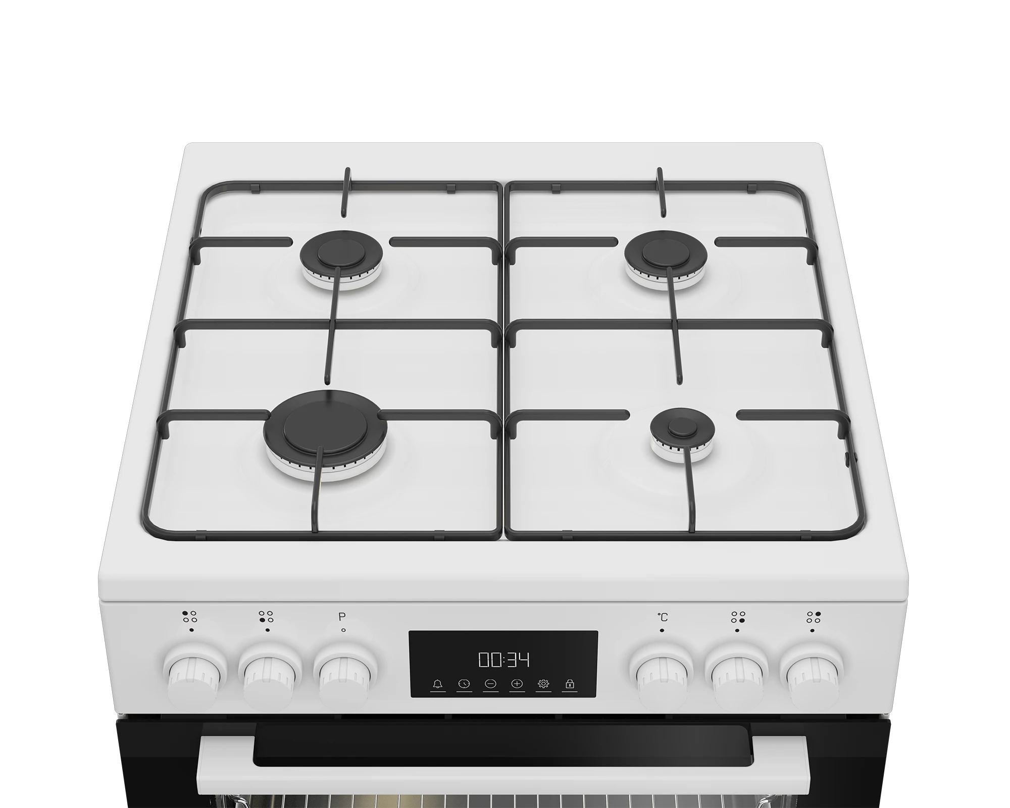 Altus AL 5756 GTD 72 L Tam Boy Fırın 6 Pişirme Fonksiyonu 4 Gözlü NG Ocak Entegre Saat Beyaz