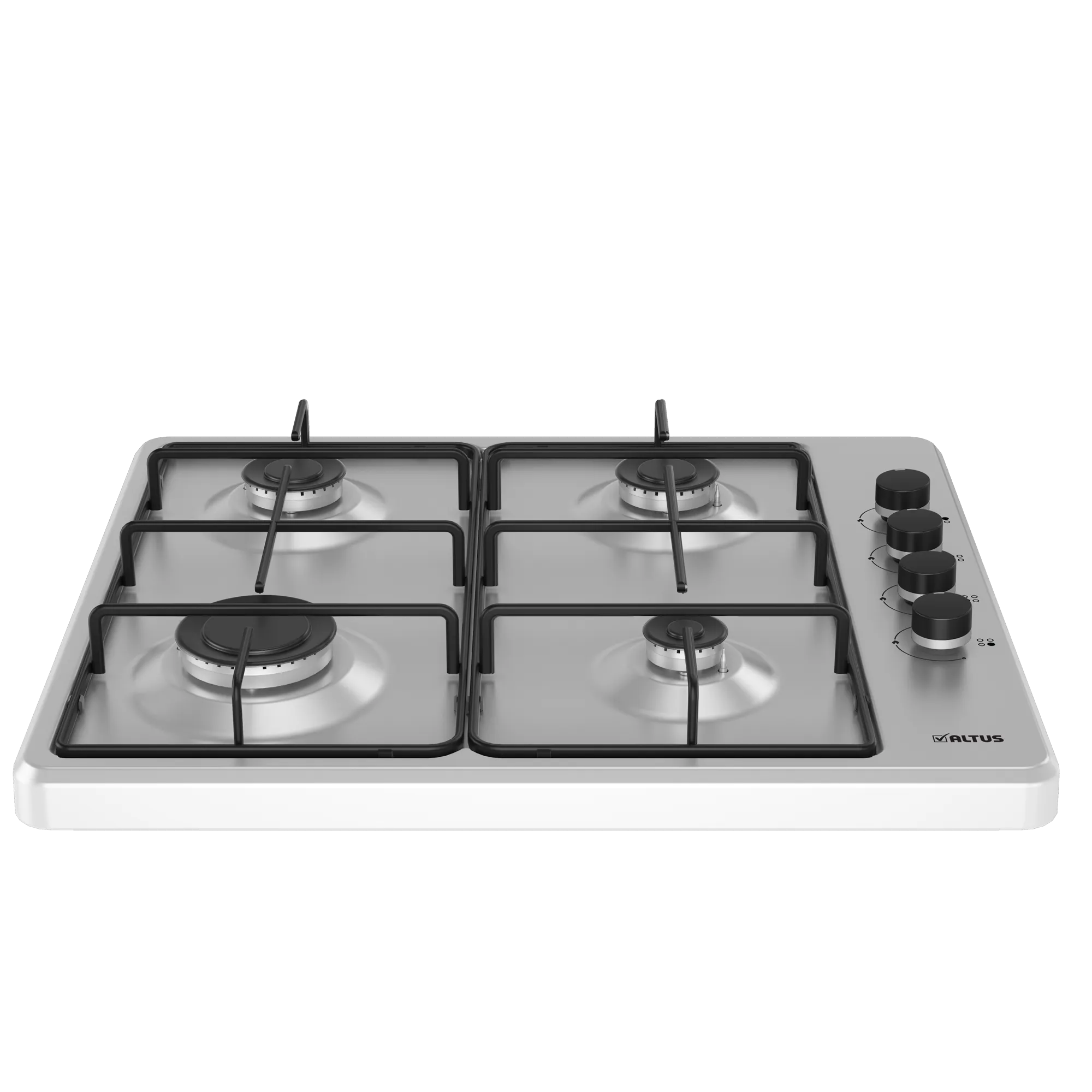 Altus AL 84 GS 60 cm Set Üstü Ocak 4 Gözlü LPG Gazlı Ocak Düğmeden Ateşleme Emaye Izgara Gaz Emniyetli Gümüş