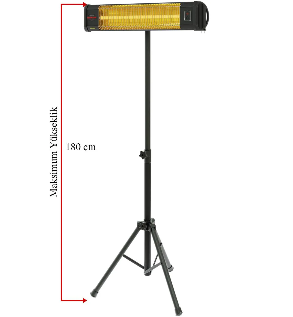 MirKraft Grade 2500W Tripod Karbon Fiber Infrared Isıtıcı