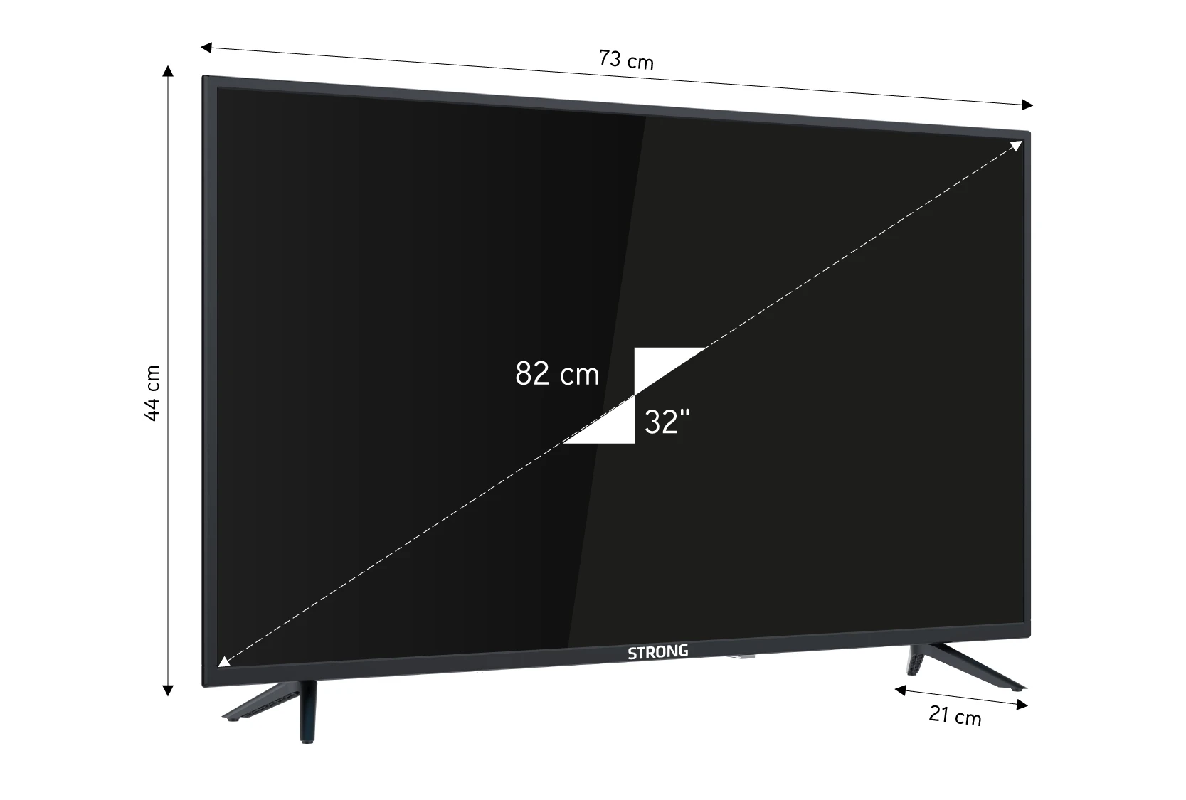 STRONG ML32EW2000F 32'' 82cm Frameless HD Ready Whale TV LED