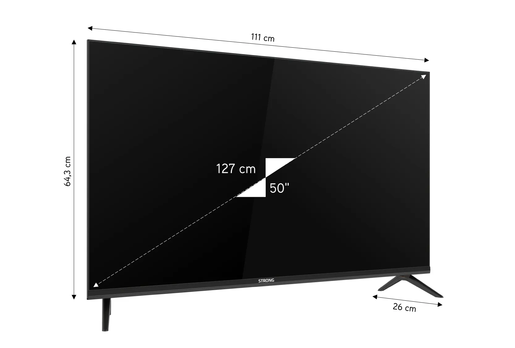 STRONG ML50EW8000F 50'' 127cm Ekran FRAMELESS 4K Ultra HD Whale TV LED